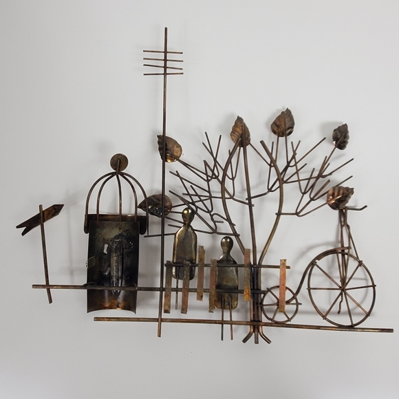 Vintage copper 1974 Enesco 3D wall art - Picture 2 of 11